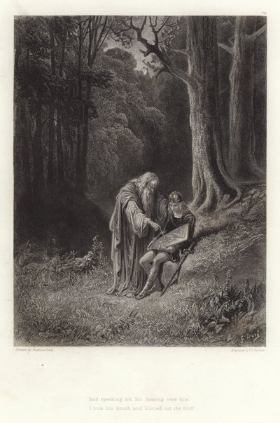 Illustratie voor Vivien door Alfred Tennyson door Gustave Dore